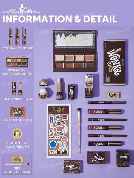 Коллекционный набор для макияжа ВИЛЬИ ВОНКА Sheglam Willy wonka Full Collection Set 3670/85963 фото