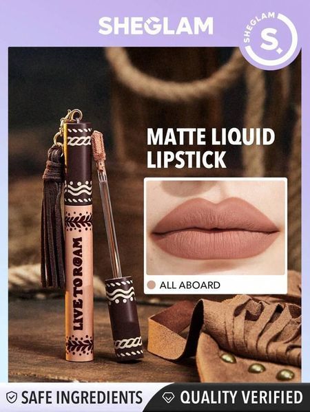 Рідка матова помада Sheglam Live to Roam Epic Adventure Liquid Lipstick-All Aboard, 1,8 г. Помада 260yhuj фото