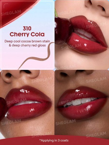 Тінт-плівка та блиск для губ 2-в-1 SHEGLAM Line To Shine Peel-Off Lip Stain & Gloss Duo 310 Cherry Cola 499/230/88963 фото