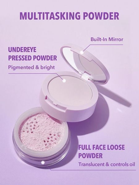 Матирующая пудра Sheglam Insta-Ready Face & Under Eye Setting Powder Duo - Taro 355/85963 фото