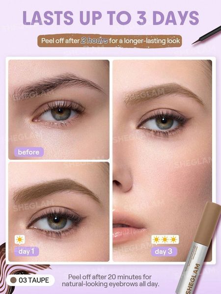 Тинт-плівка для брів Sheglam Tint Lock Tattoo Peel Off Brow Gel  Taupe  235/85966 фото